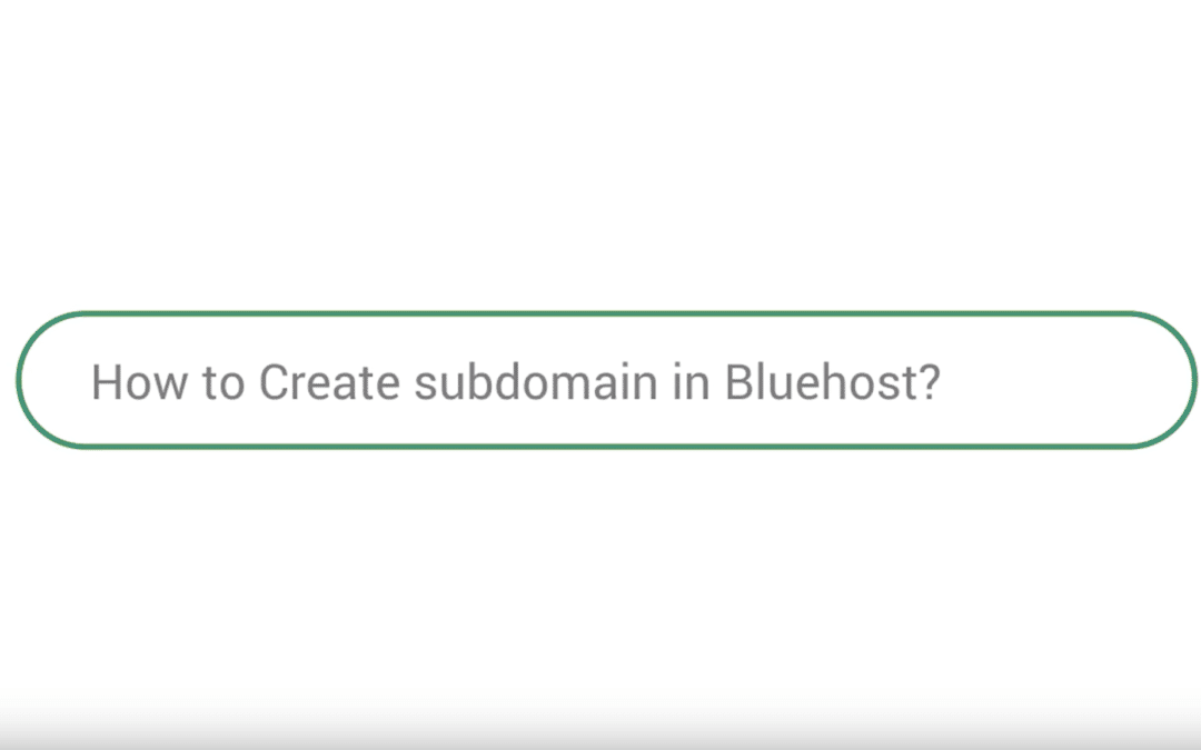 How To Create A Subdomain In Bluehost – Create A Subdomain In Bluehost And Connect To Clickfunnels