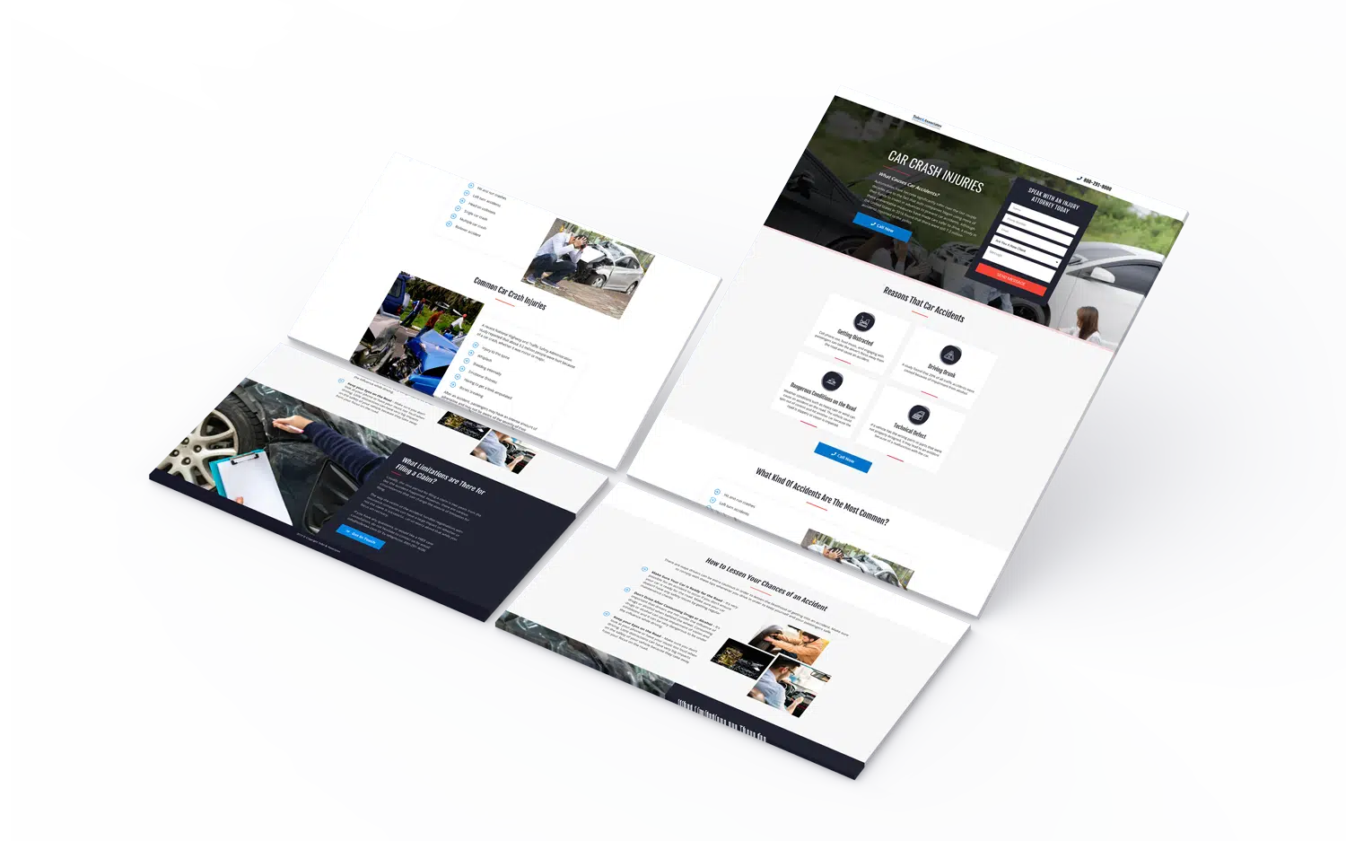 Landing Page Design for Car Accident Attorney (1)