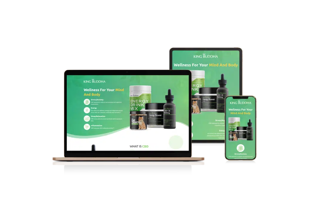 Landing Page Design for CBD Products Seller