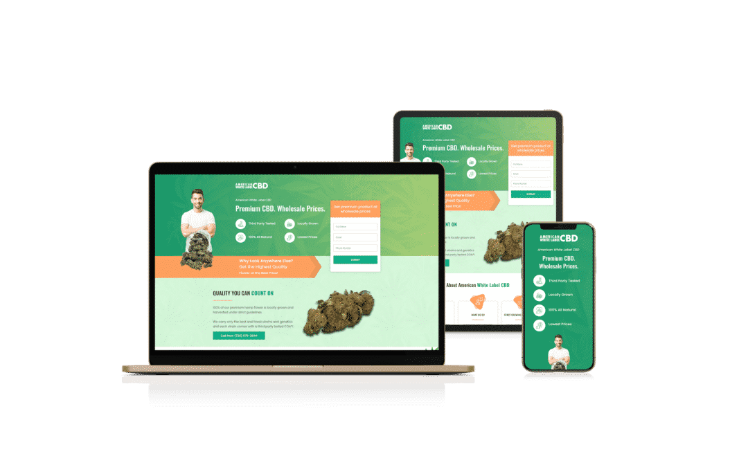 Landing Page Design for Hemp Products Seller