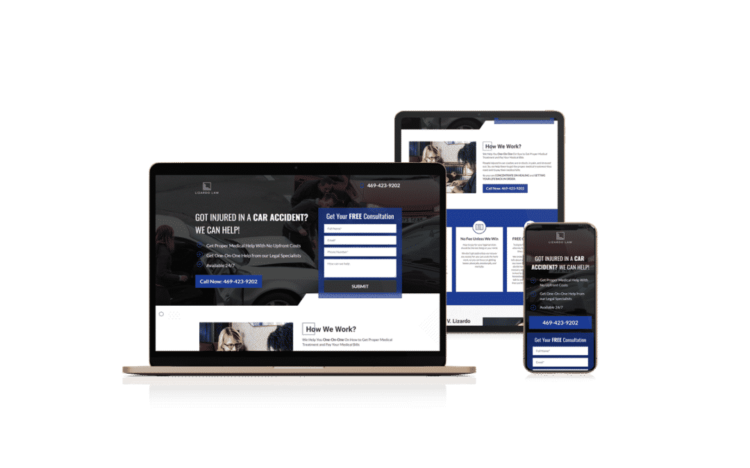Landing Page Design for Auto Accident Attorney