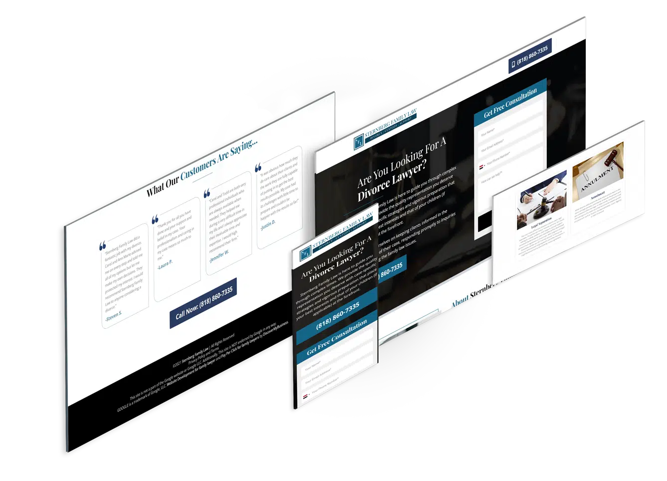 Landing Page Design for Family Attorney