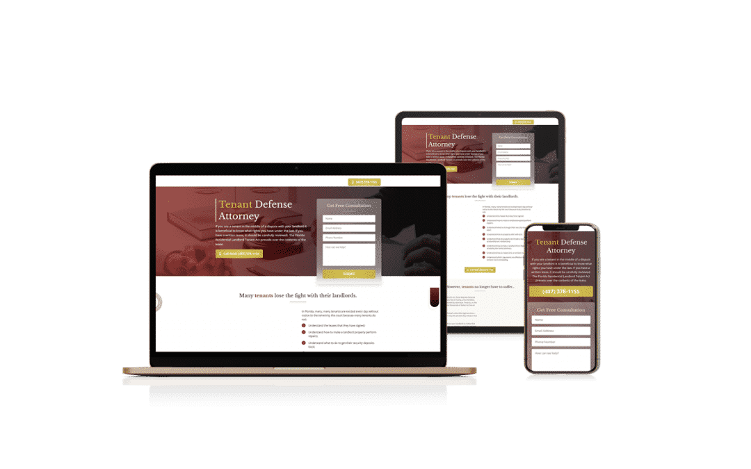 Landing Page Design for Tenant Defense Lawyer