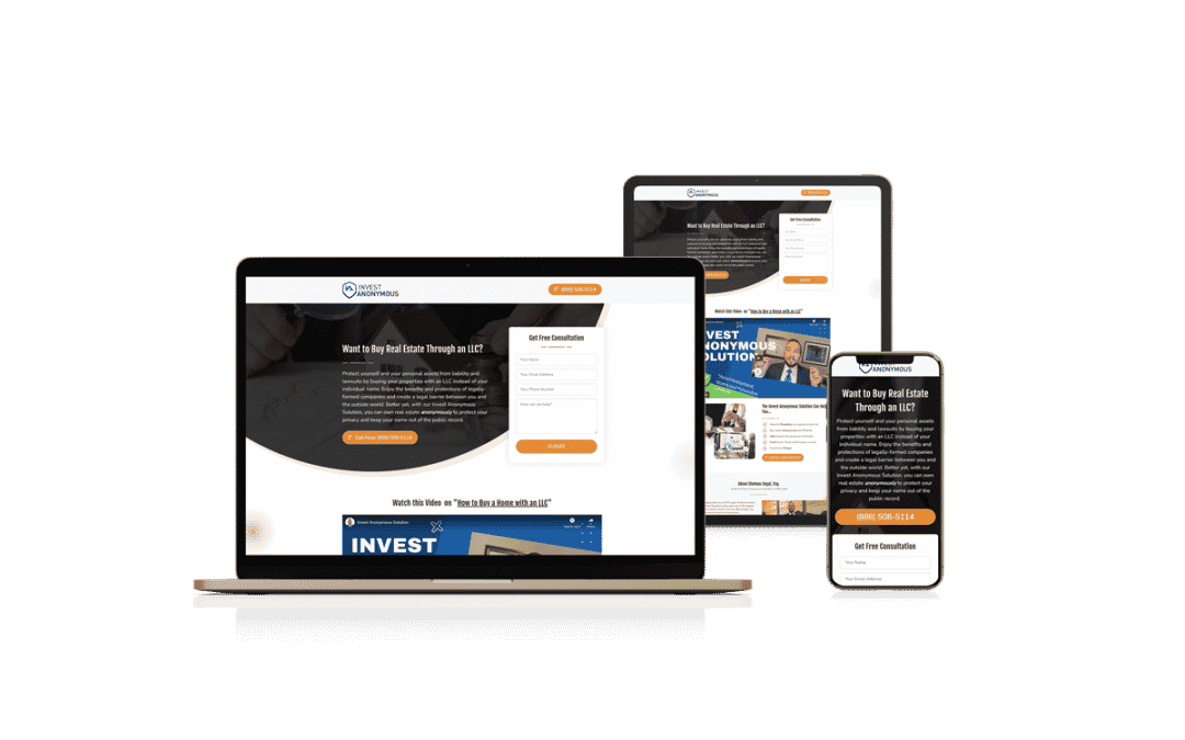 Landing Page Design for Investment Lawyer