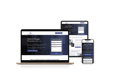 Landing Page Design for Wrongful Termination Lawyer